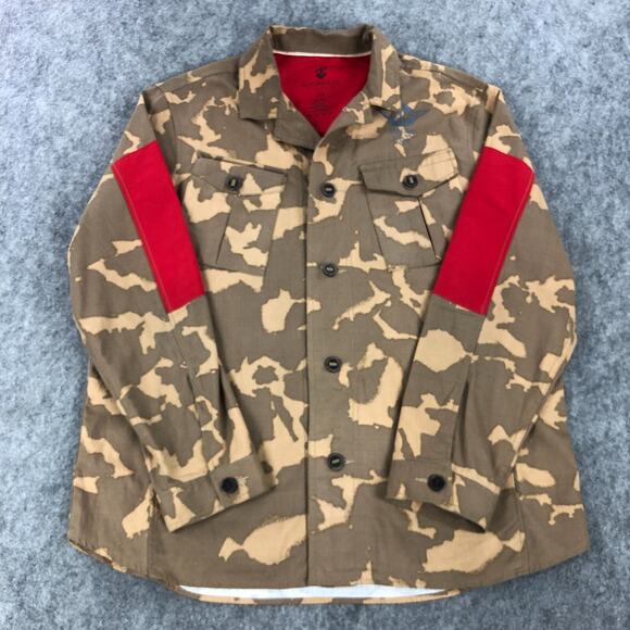 Rocawear Other - Rocawear Mens Jacket XXL Brown Camo Military Style Button Up Pockets 100% Cotton